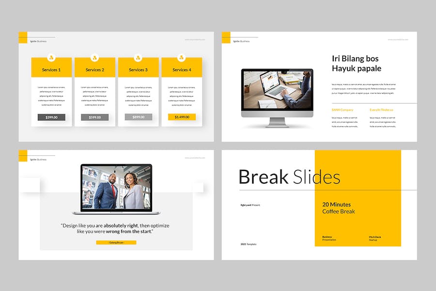 点燃创意商务广告营销推介PPT模板 Retry - PPT派