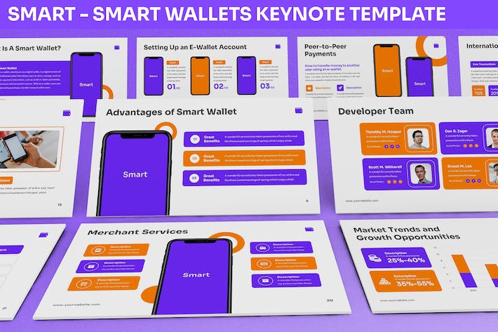 智能钱包APP移动支付keynote模板 - PPT派