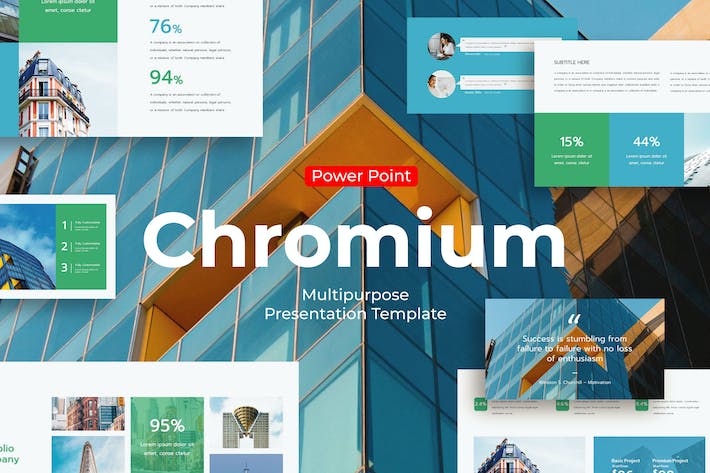 高科技感铬色系商务演示PPT模板 - PPT派