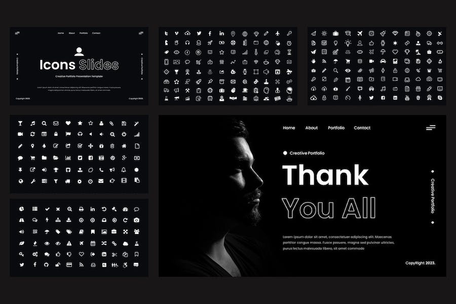 创意个人作品讲述展示设计策略应用Keynote模板 - PPT派