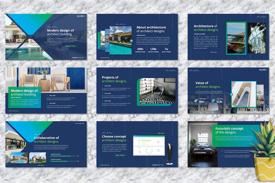 建筑架构设计方案讲述Keynote模板 - PPT派