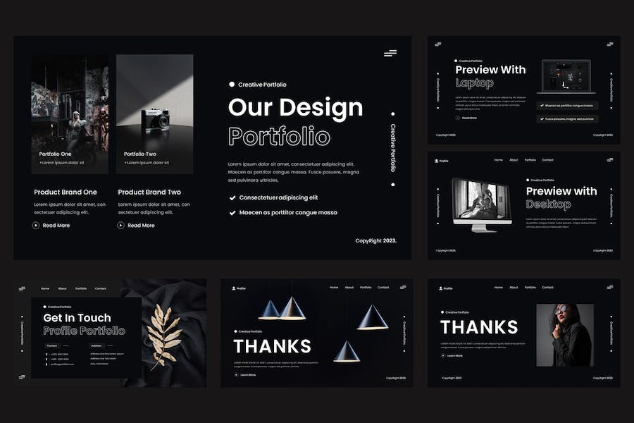 创意个人作品讲述展示设计策略应用Keynote模板 - PPT派