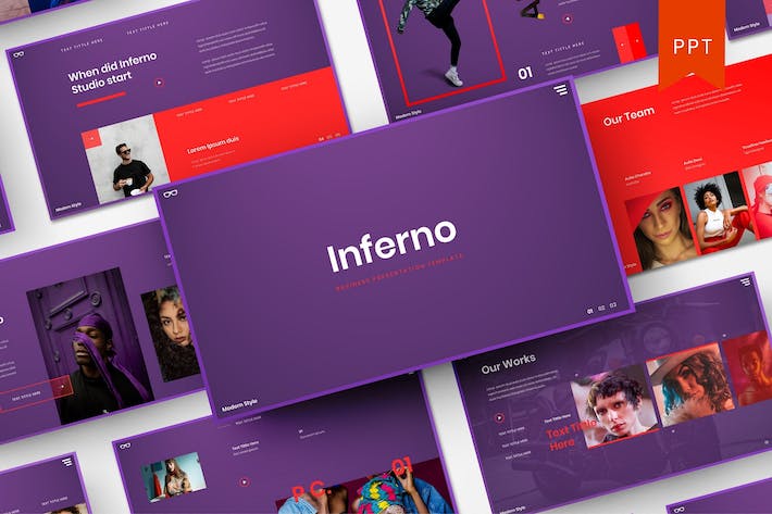 创意视觉设计商务项目展示PPT模板 - PPT派