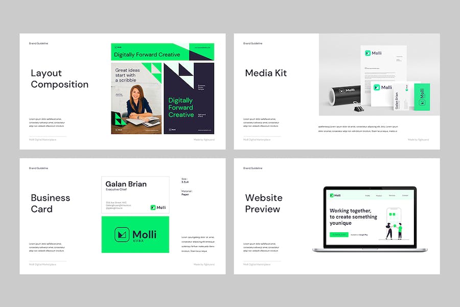 品牌指南规范设计展示Keynote模板 - PPT派