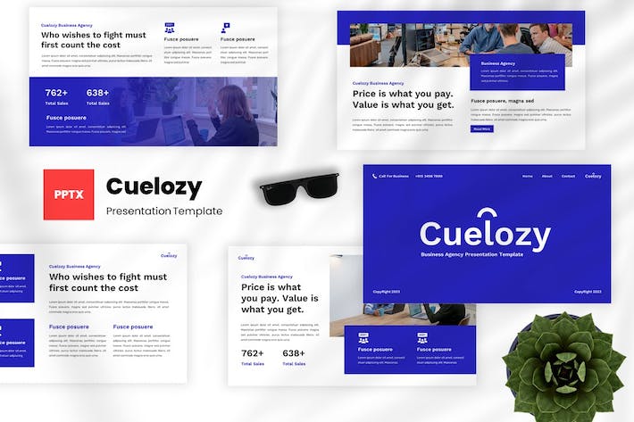 商务公司讲述展示企业管理运营PPT模板 - PPT派