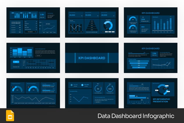 数据仪表板监控系统PPT模板 - PPT派