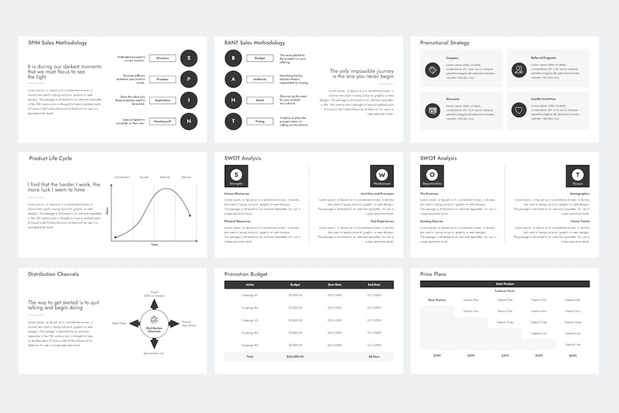 销售战略方案规划Keynote模板 - PPT派