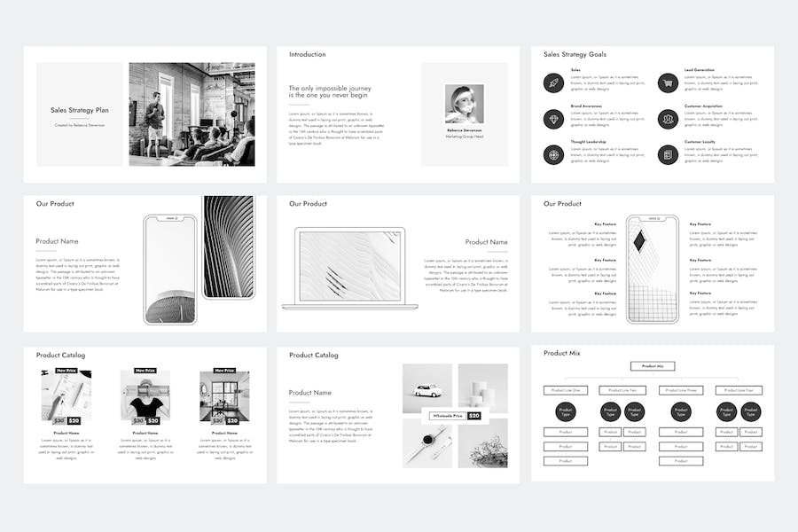 销售战略方案规划Keynote模板 - PPT派
