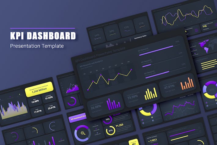 财务KPI关键指标数据监控分析PPT模板 - PPT派