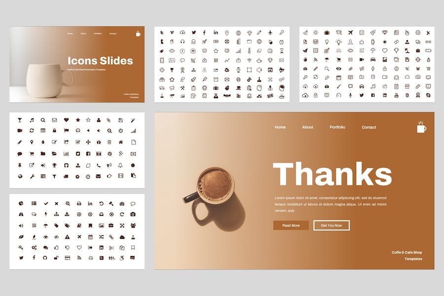 咖啡馆咖啡厅商务推介方案PPT模板 - PPT派