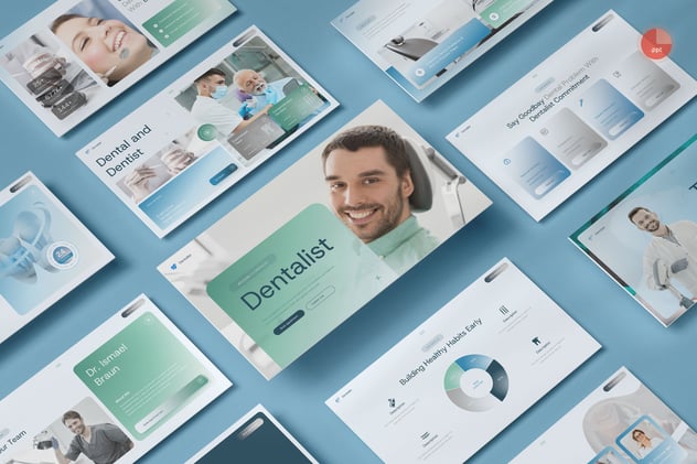 牙科和牙医诊所服务PPT模板 - PPT派