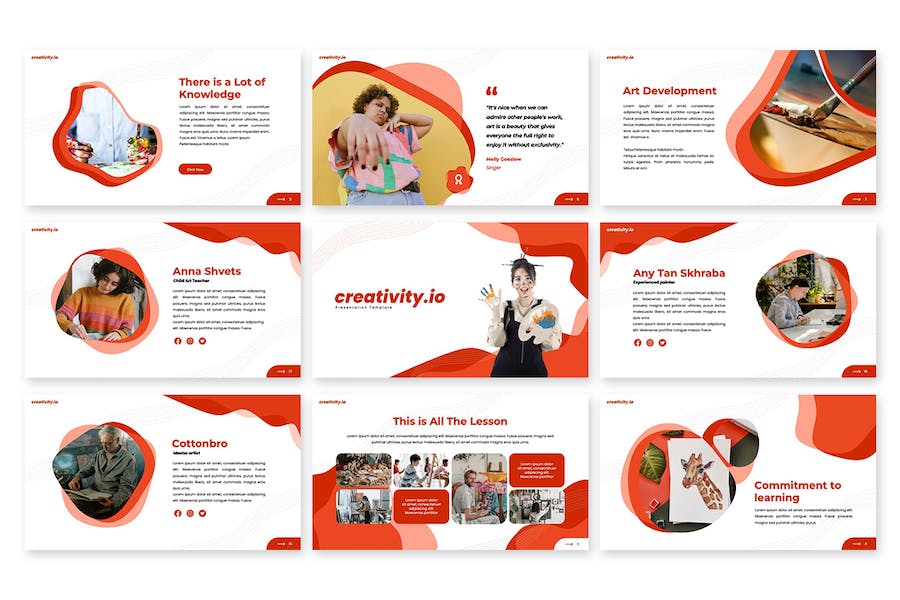 创意红色系主题演讲Keynote模板 - PPT派