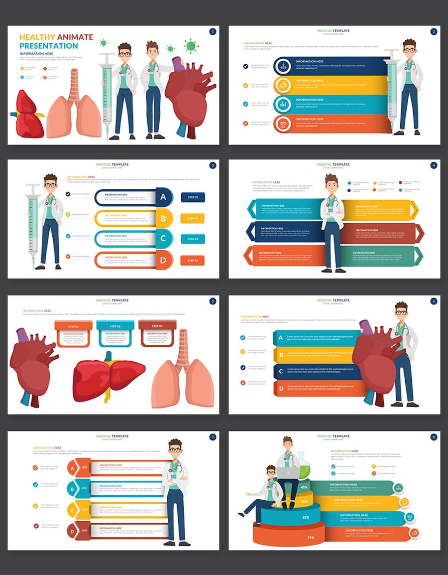 医疗动态数据诊疗服务推介健康管理专业展示PPT模板 - PPT派