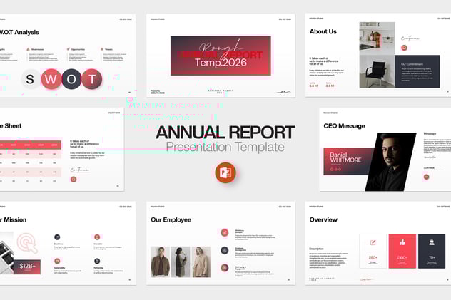 年度财务报告总结展示PPT模板 - PPT派