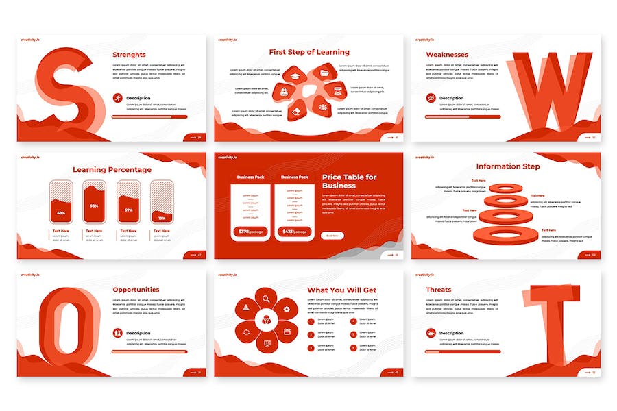 创意红色系主题演讲Keynote模板 - PPT派
