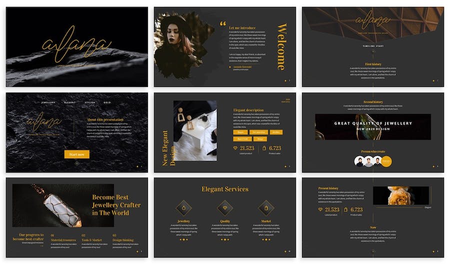 珠宝首饰品牌推广展示Keynote模板 - PPT派