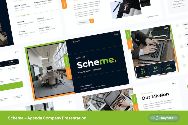 公司计划议程日程安排Keynote模板 - PPT派
