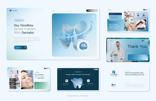 牙科和牙医诊所服务PPT模板 - PPT派