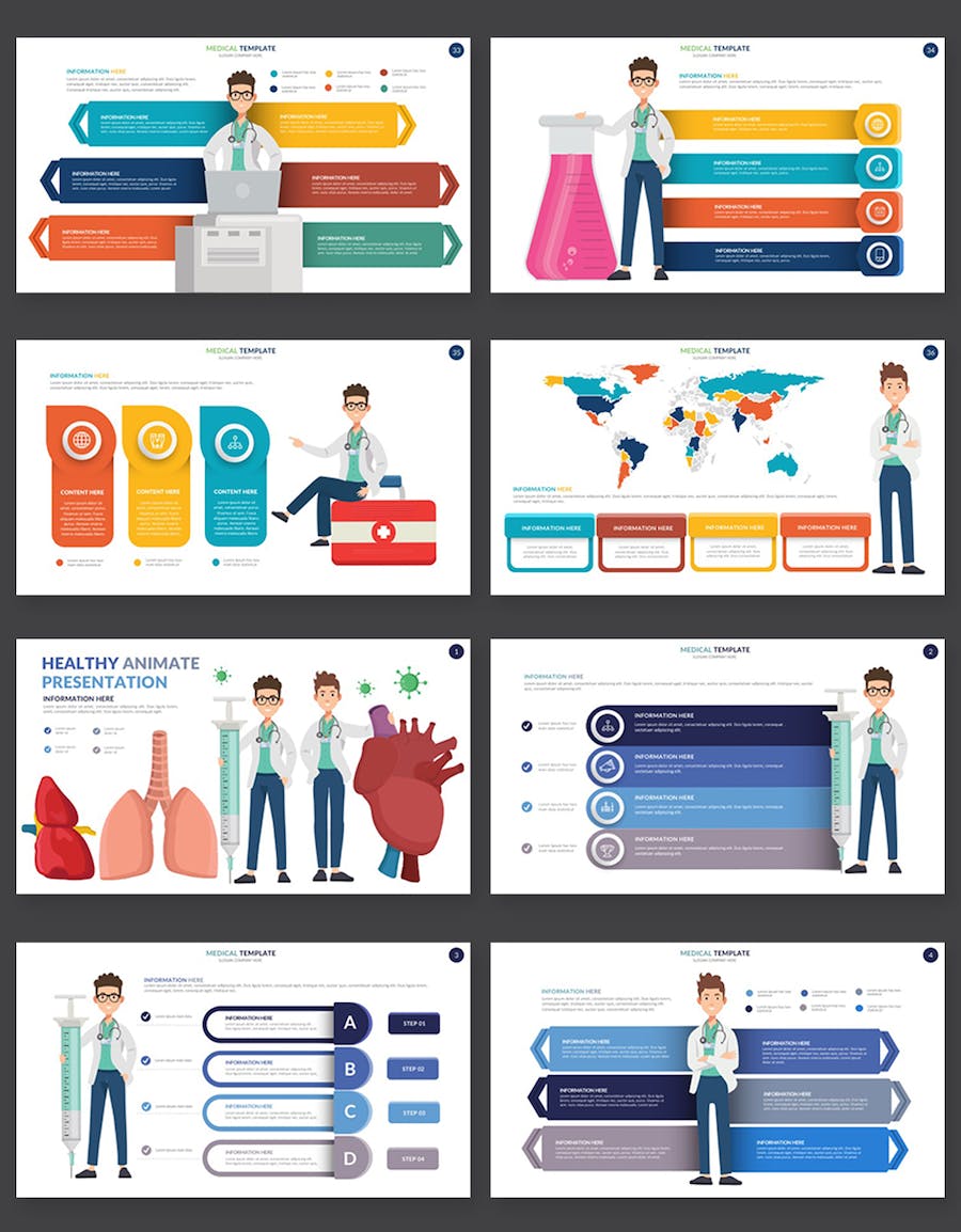 医疗动态数据诊疗服务推介健康管理专业展示PPT模板 - PPT派