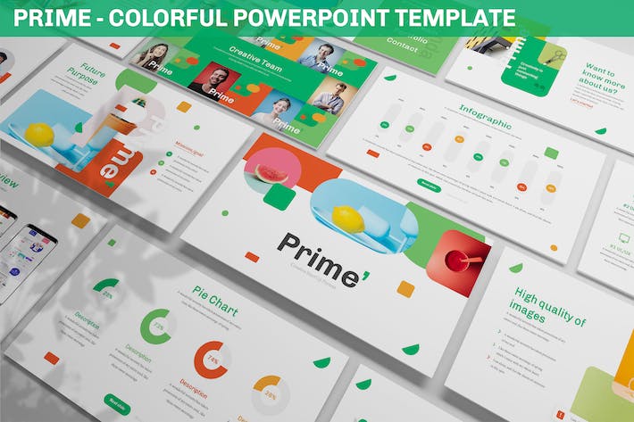 创意彩色商业设计演讲PPT模板 - PPT派