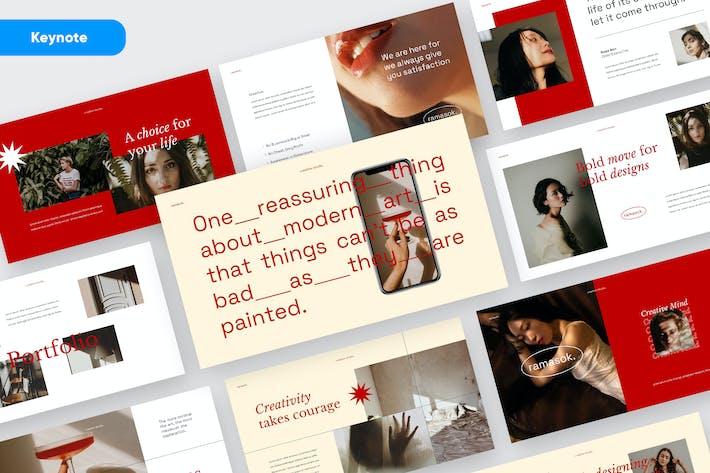 创意工作室作品展示Keynote模板 - PPT派