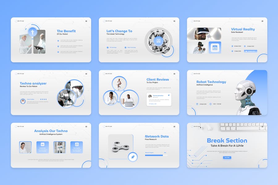 人工智能神经网络技术讲述Keynote模板 - PPT派