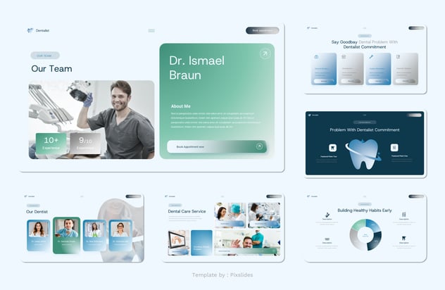 牙科和牙医诊所服务PPT模板 - PPT派