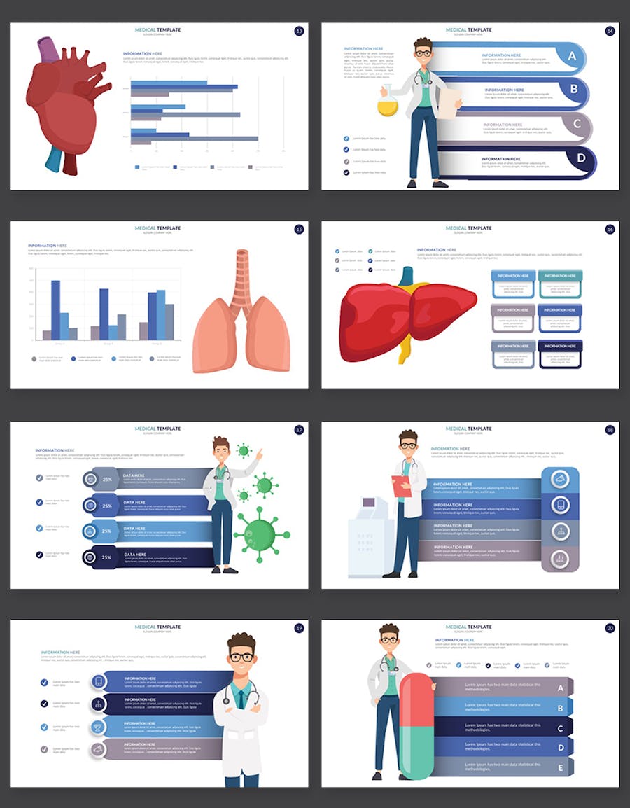 医疗动态数据诊疗服务推介健康管理专业展示PPT模板 - PPT派