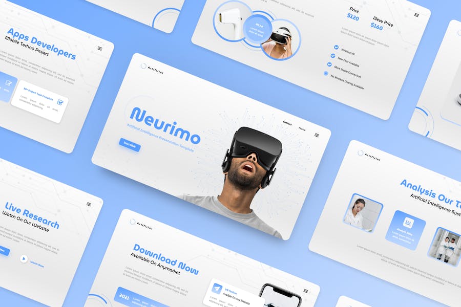 人工智能神经网络技术讲述Keynote模板 - PPT派