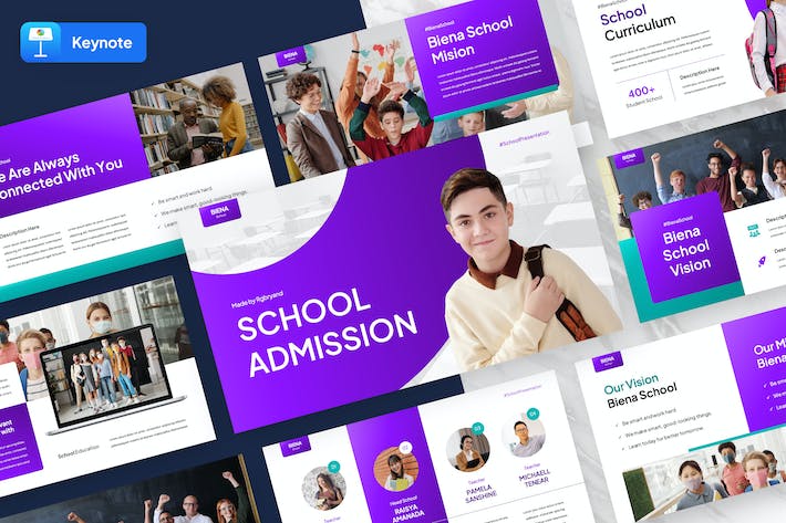 学校教育招生宣传政策介绍Keynote模板 - PPT派