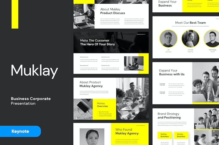 商务企业品牌形象Keynote演示模板 - PPT派