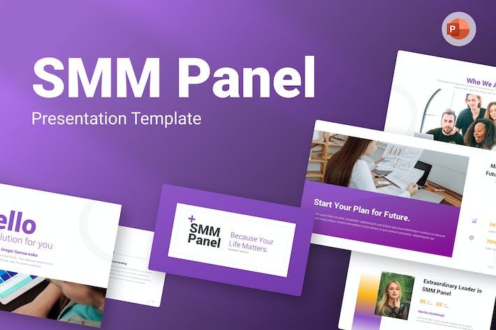 Smm-panel-business-marketing-powerpoint-template - PPT派