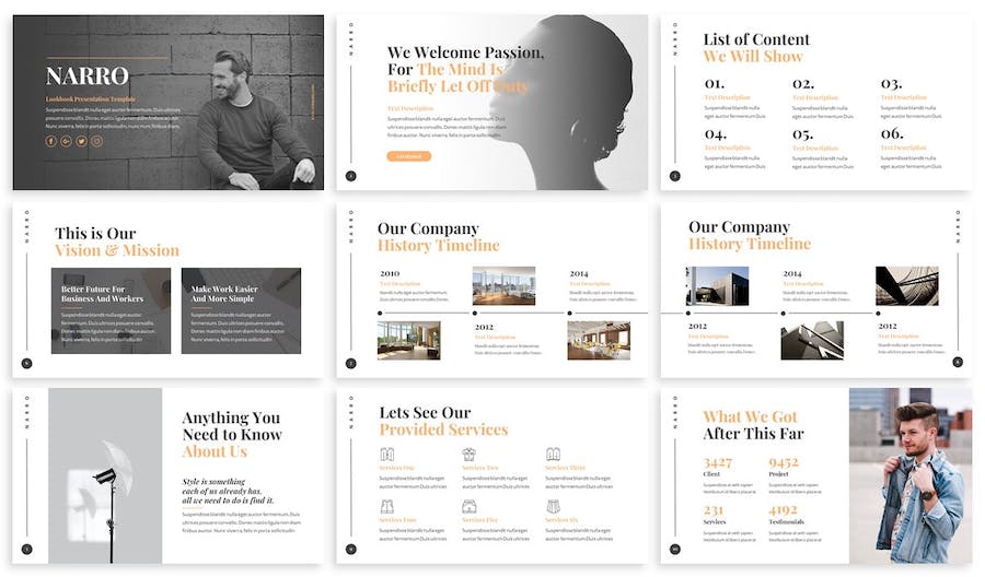 时尚服装品牌推广展示Keynote模板 - PPT派