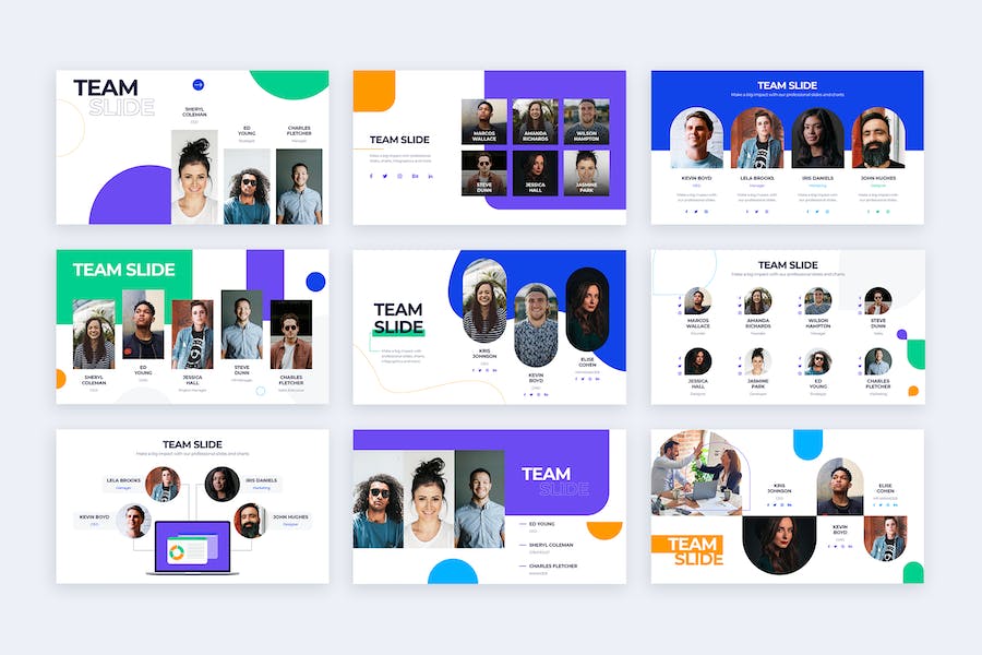 商业团队协作管理信息图形PPT模板 - PPT派