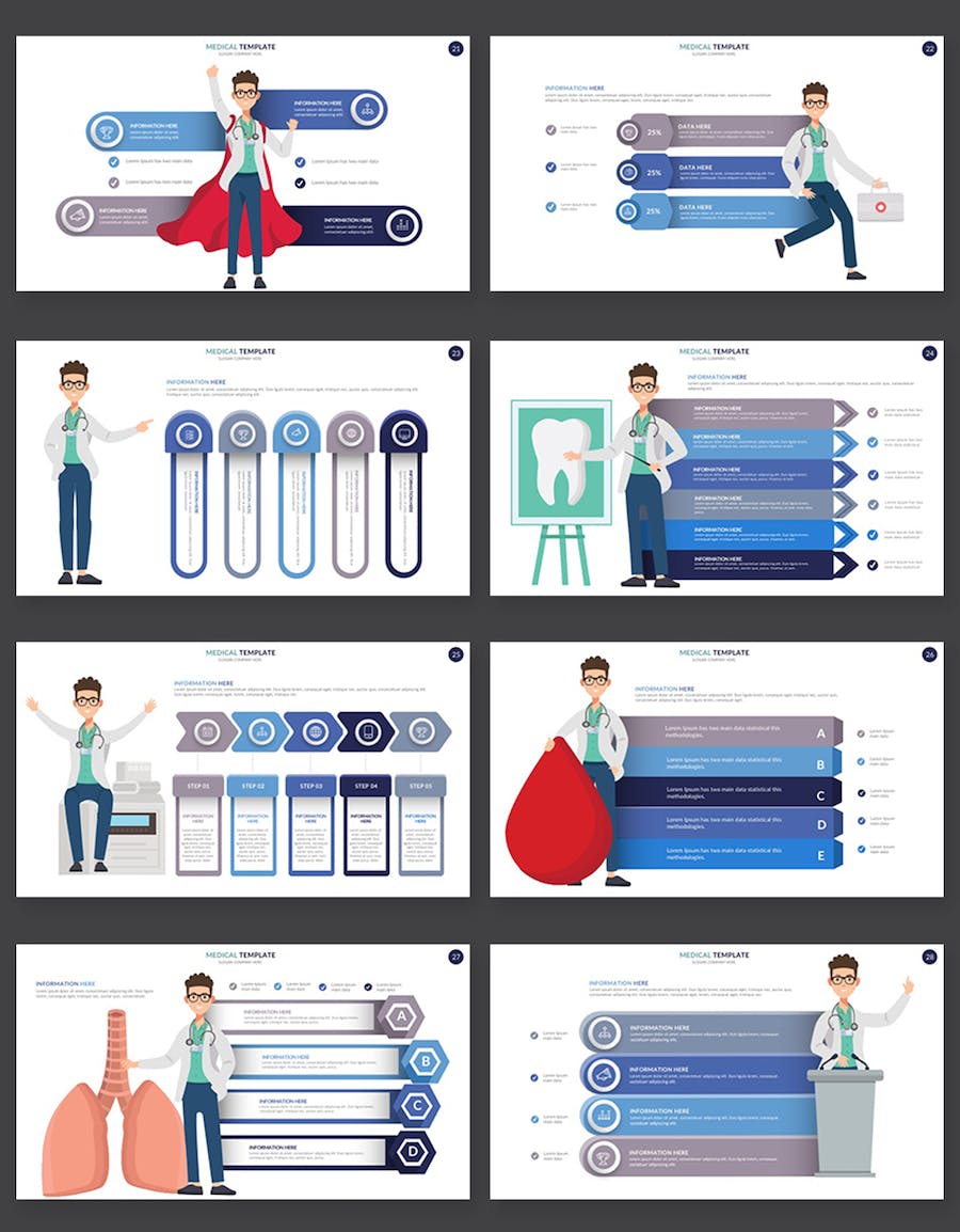 医疗动态数据诊疗服务推介健康管理专业展示PPT模板 - PPT派