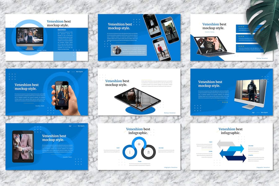 时尚服装男士穿搭商务推介PPT模板 - PPT派