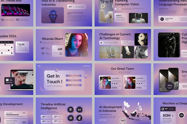 人工智能科技应用企业数字转型PPT模板 - PPT派