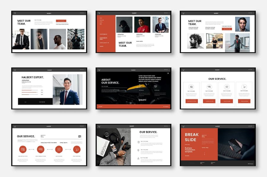 商业展示品牌推广设计Keynote模板 - PPT派