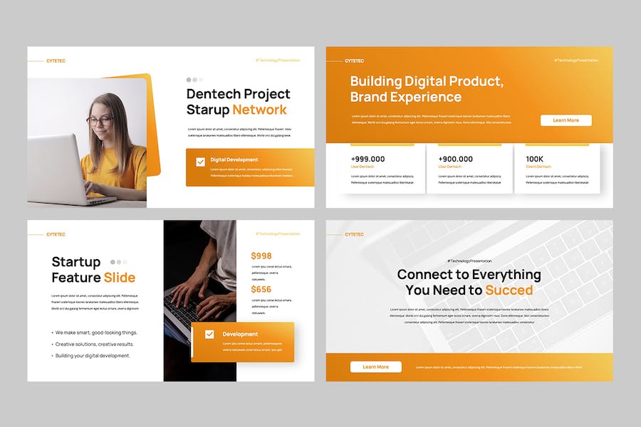 科技IT互联网创业项目推介Keynote模板 - PPT派