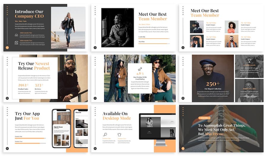 时尚服装品牌推广展示Keynote模板 - PPT派