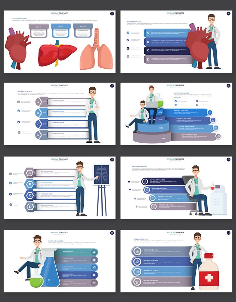 医疗动态数据诊疗服务推介健康管理专业展示PPT模板 - PPT派