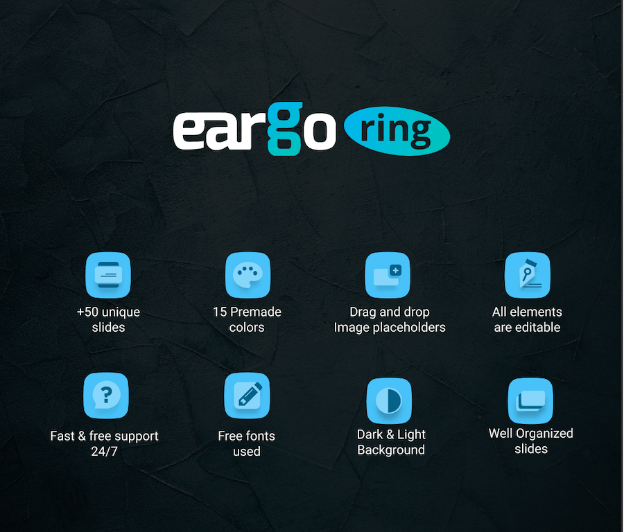 循环流程环形图数据可视化PPT模板 - PPT派