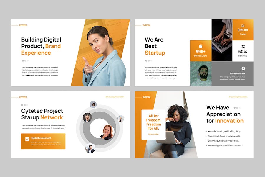 科技IT互联网创业项目推介Keynote模板 - PPT派