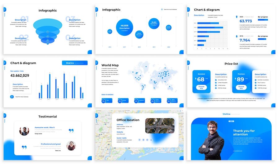 数据统计分析图表展示分析Keynote模板 - PPT派