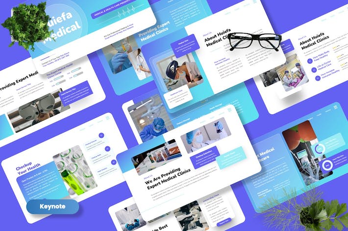 医疗健康保健服务推广Keynote模板 - PPT派