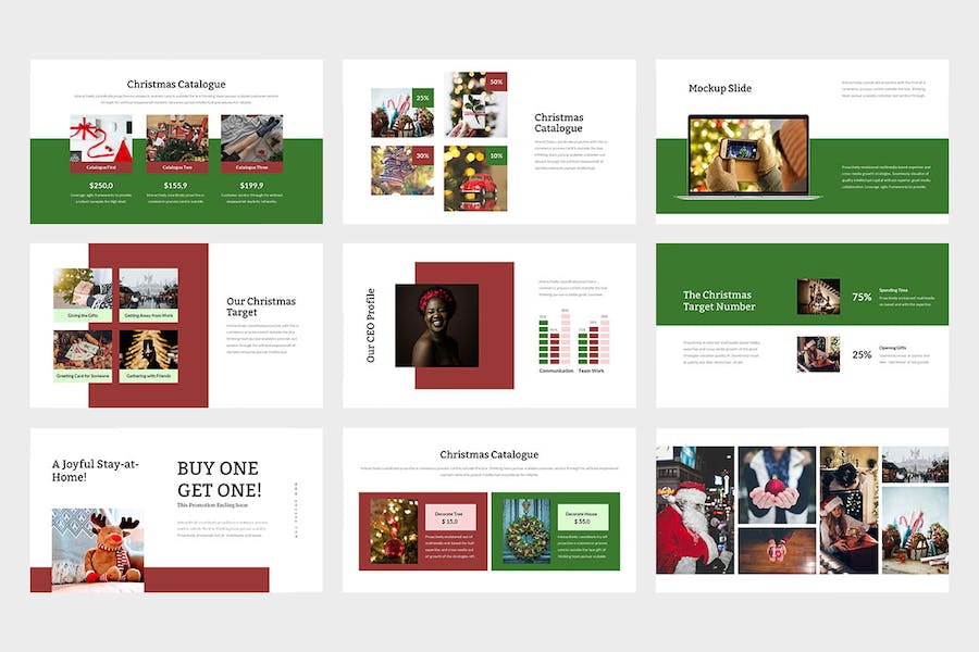 圣诞节主题演讲营销方案Keynote模板 - PPT派