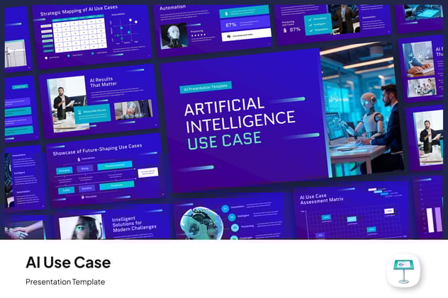 人工智能应用案例融资计划书Keynote模板 - PPT派
