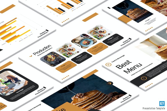 创意作品集项目展示堆叠Keynote模板 - PPT派