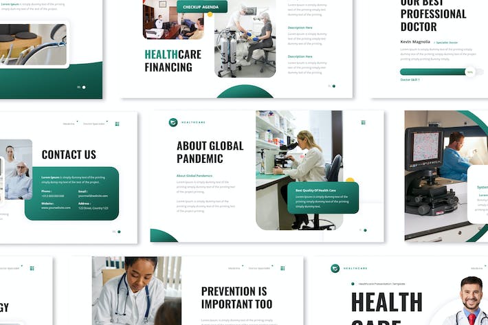 医疗健康保健讲述展示Keynote模板 - PPT派