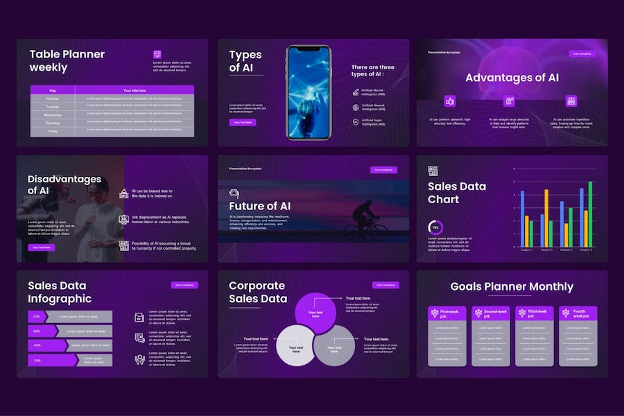 人工智能技术商务应用融资演讲Keynote模板 - PPT派